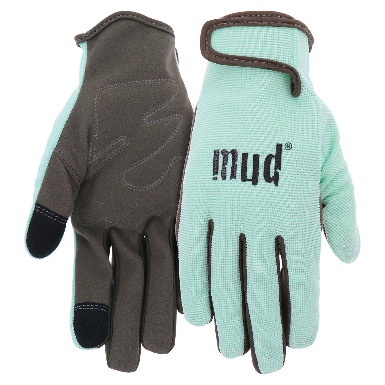 MD51001MT-W-ML Gardening Gloves, Women's, M/L, Hook and Loop Cuff, Spandex/Synthetic Leather, Mint