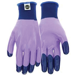 MG30856-W-ML Breathable, Multi-Purpose Work Gloves, Women's, M/L, Elastic Knit Cuff, Nitrile Coating, Purple