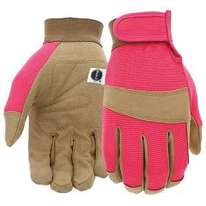 MG86205-W-ML Breathable, High-Dexterity Garden Gloves, Women's, M/L, Hook and Loop Cuff, Synthetic Leather