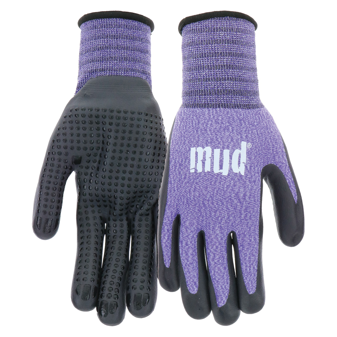 MD31011V-W-SM Coated Gloves, Women's, S/M, Knit Cuff, Nitrile Coating, Violet