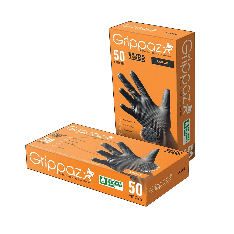 G21091-XL50 Gloves, XL, Nitrile, Black, 4-1/4 in L