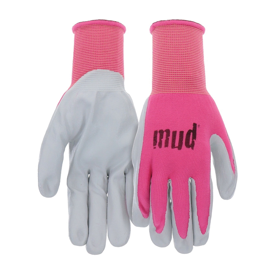 MD31031SP-WXS Gloves, Women's, XS, 8-3/4 in L, Knit Wrist, Seamless Cuff, Nitrile Coating, Nylon Glove, Pink