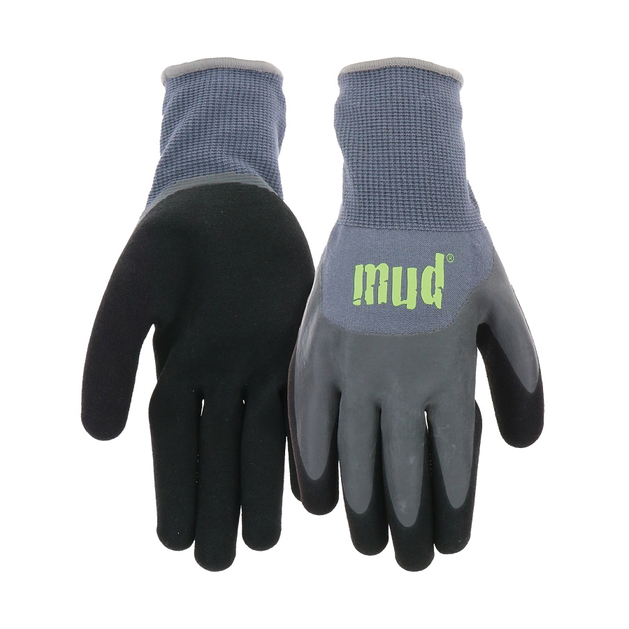MD32011G-LXL Gloves, Men's, L/XL, 4.4 in L, Knit Wrist, Seamless Cuff, Latex Coating, Bamboo Fiber Glove, Gray