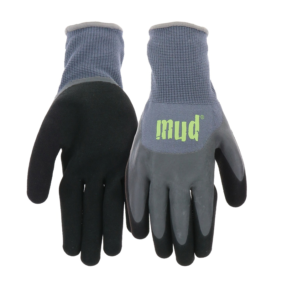 MD32011G-ML Gloves, Men's, M/L, 4.2 in L, Knit Wrist, Seamless Cuff, Latex Coating, Bamboo Fiber Glove, Gray