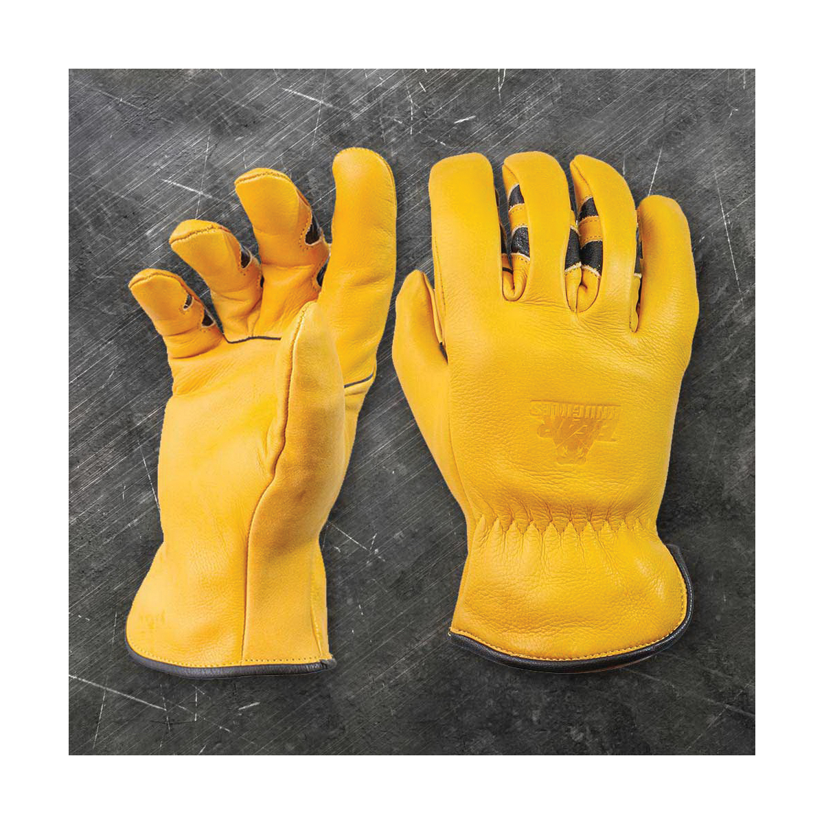 Bear Knuckles HD361-YL-XL Driver Gloves, XL, Winged Thumb, Shirred Back Cuff, Cowhide Leather - 2