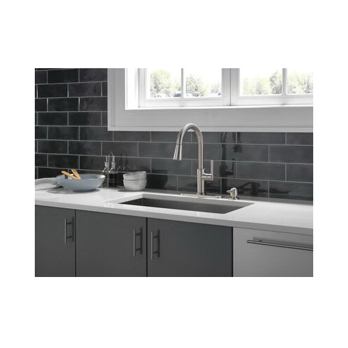 Emery Kitchen Faucet, Delta, Pull Down, 1-Handle, Stainless, Includes Soap Dispenser - 3