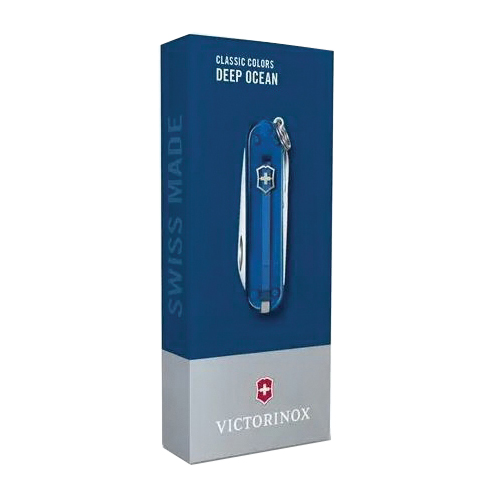Victorinox Classic Colors Classic SD Transparent Series 0.6223.T2G Pocket Knife, 7-Function, ABS/Cellidor, Deep Ocean - 4