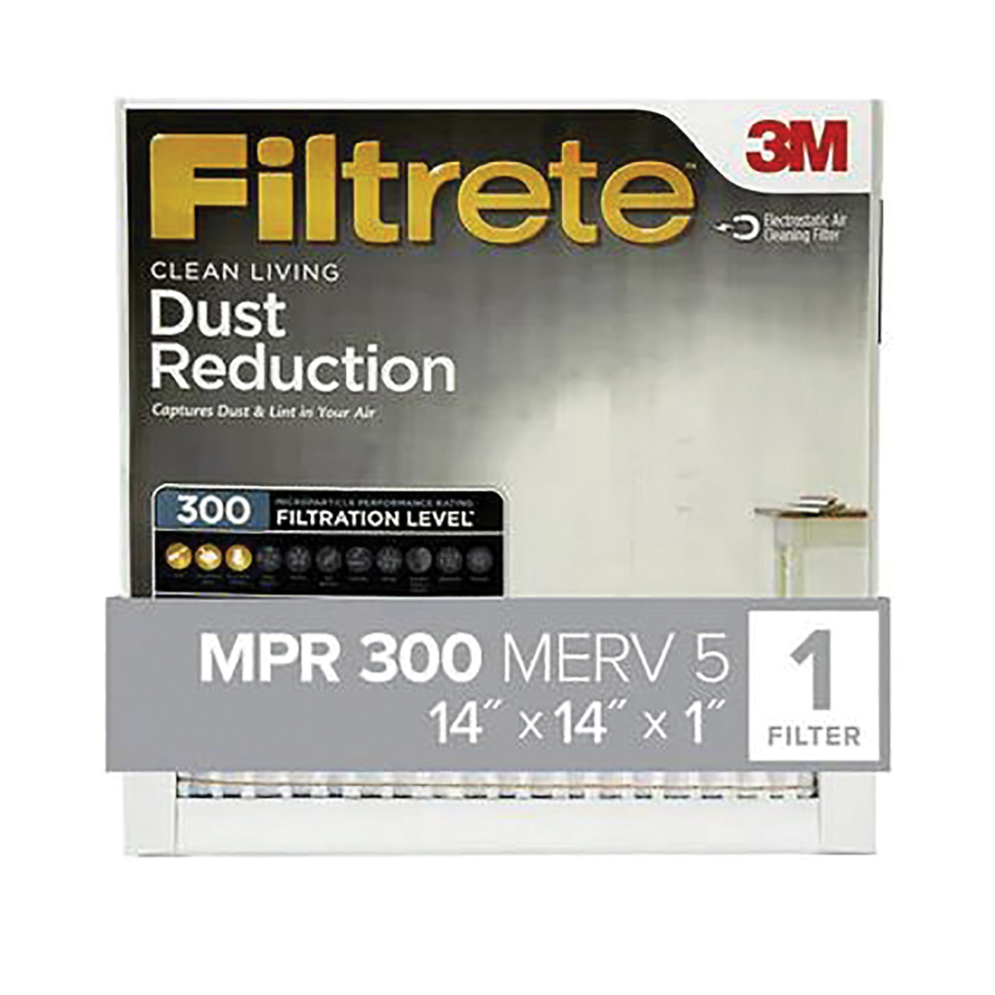 311-4 Air Filter, 14 in L, 14 in W, 5 MERV, 300 MPR