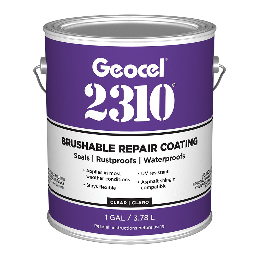 2310 Series GC65300 Brushable Repair Coating, Liquid, Crystal Clear, 1 gal, Can