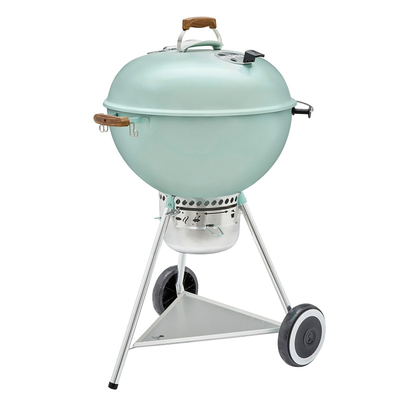 Weber 70th Anniversary Series 19524001 Kettle Charcoal Grill, 363 sq-in Primary Cooking Surface, Rock N Roll Blue