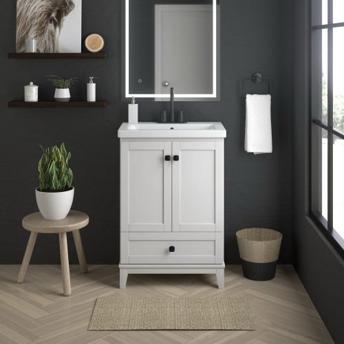Craft + Main LED2430-RT LED Lighted Mirror with Touch Sensor and Automatic Anti-Fog, Rectangular, 30 in L, 24 in W - 5