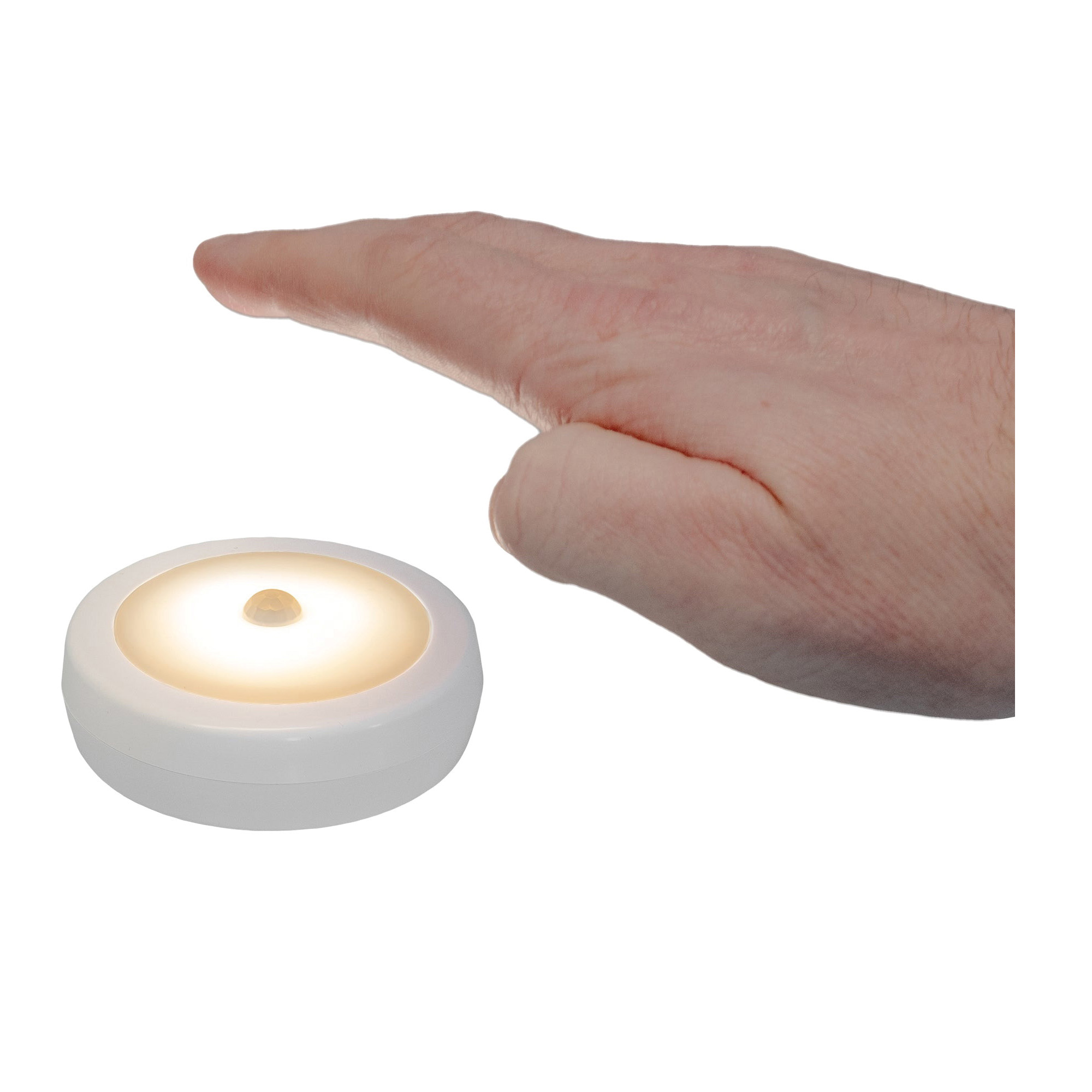 Westek BL-PMTN-W1T Motion Activated Puck Light, AA Battery, LED Lamp, 80 Lumens, 3000, 4000, 5000 K Color Temp