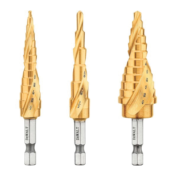 IMPACT READY DWA1790IR Drill Bit Set, 3-Piece, Titanium Nitride, Tin