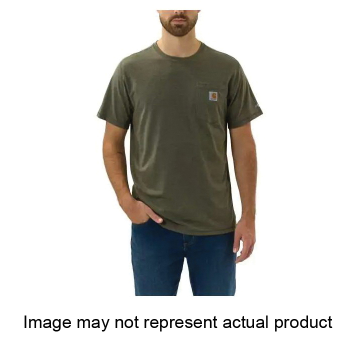 Carhartt FORCE Series 104616-HA4-M T-Shirt, M, Cotton/Pol