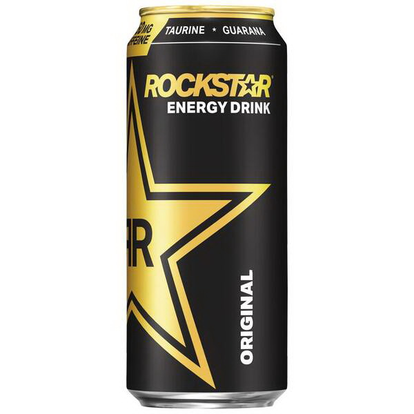 Rockstar Energy 197779 Energy Drink, Ingredients: Caffeine, Taurine, Guarana, Ginseng, Milk Thistle, 16 oz Can