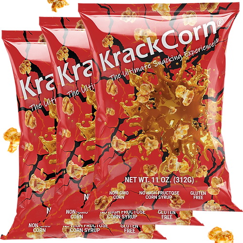 KrackCorn 860003389515 Popcorn, Caramel, Salt, Savory, Sweet Flavor, 11 oz Bag - 2