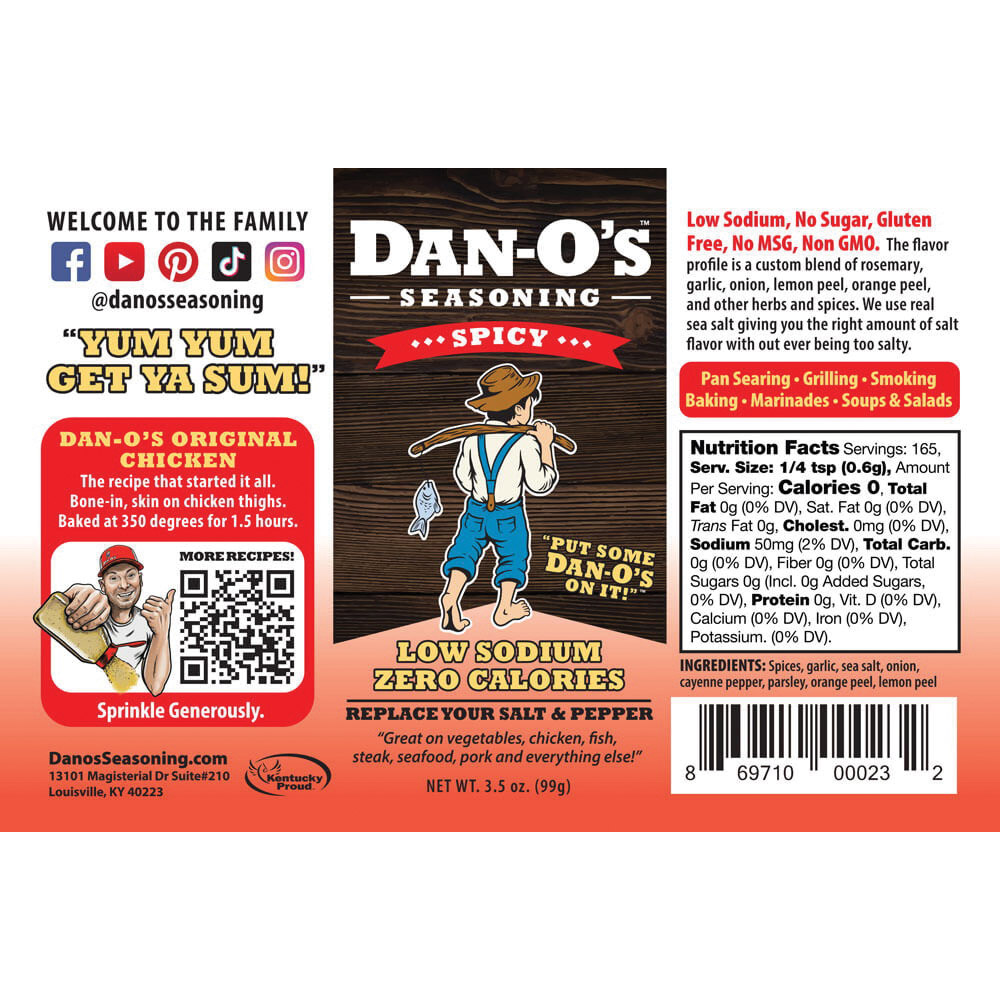BBQ Rub, Dan-O's, Spicy, 3.5 oz - 2