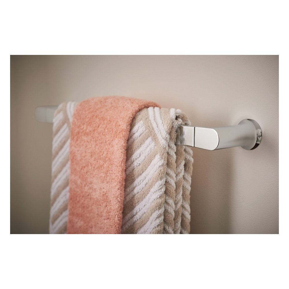 Genta Towel Bar, Moen, 24 in L, Chrome - 5