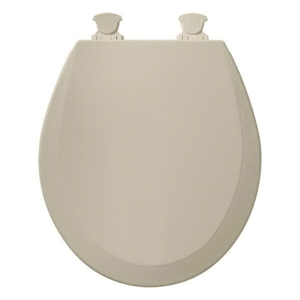 Toilet Seat, Bemis, Round, Enameled Wood/Plastic, Bone - 2