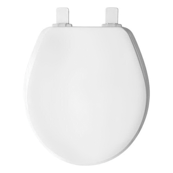 Ashland Toilet Seat, Bemis, Round, Enameled Wood, White, Slow Close Hinge - 2