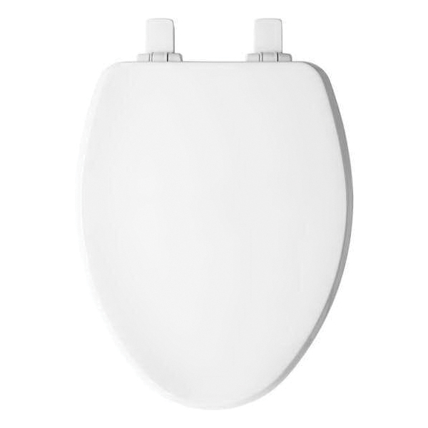 Ashland Slow Close Toilet Seat, Bemis, Elongated, Enameled Wood/Plastic, White - 2