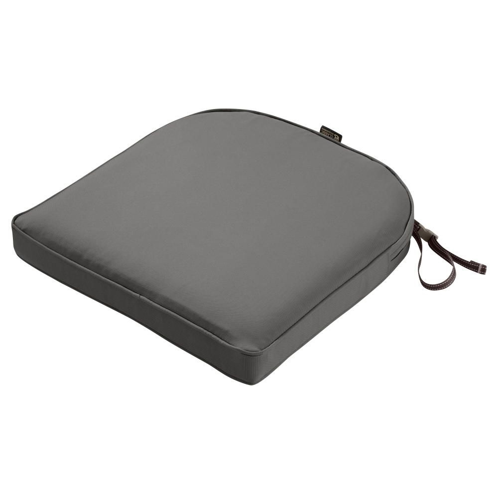 Classic Accessories FadeSafe Montlake 62-005-LCHARC-EC Patio Dining Seat Cushion, 18 in L, 18 in W, 2 in H - 1