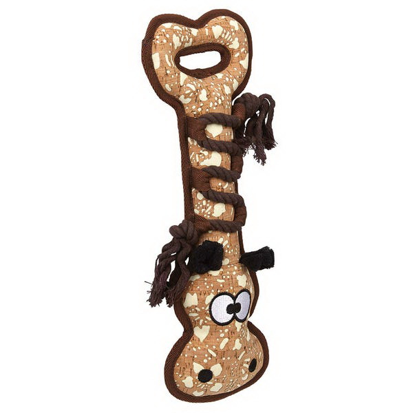 Zanies ZA0026 17 Dog Toy, Squeaker Toy, Corkie Friends Tough Tuggers, Cork/Polyester, Black - 2