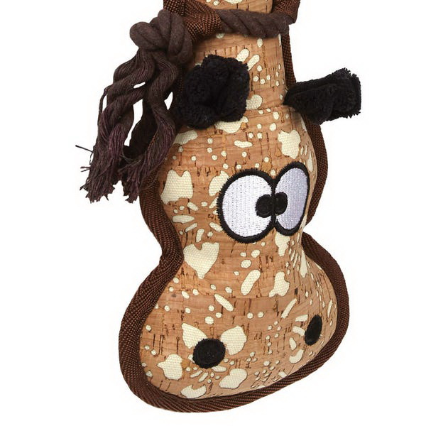 Zanies ZA0026 17 Dog Toy, Squeaker Toy, Corkie Friends Tough Tuggers, Cork/Polyester, Black - 5