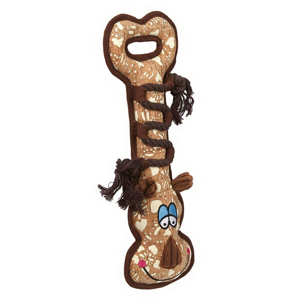 Zanies ZA0026 25 Dog Toy, Squeaker Toy, Corkie Friends Tough Tuggers, Cork/Polyester, Brown - 3