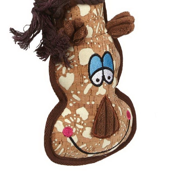 Zanies ZA0026 25 Dog Toy, Squeaker Toy, Corkie Friends Tough Tuggers, Cork/Polyester, Brown - 4