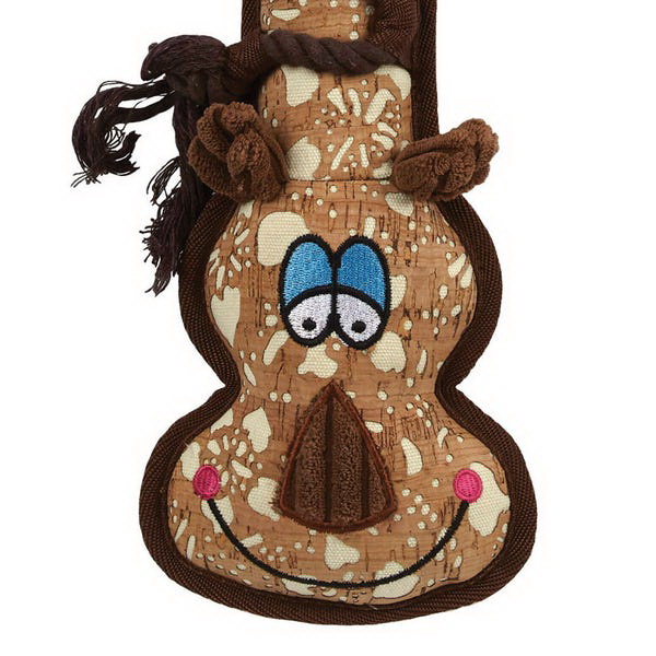 Zanies ZA0026 25 Dog Toy, Squeaker Toy, Corkie Friends Tough Tuggers, Cork/Polyester, Brown - 5