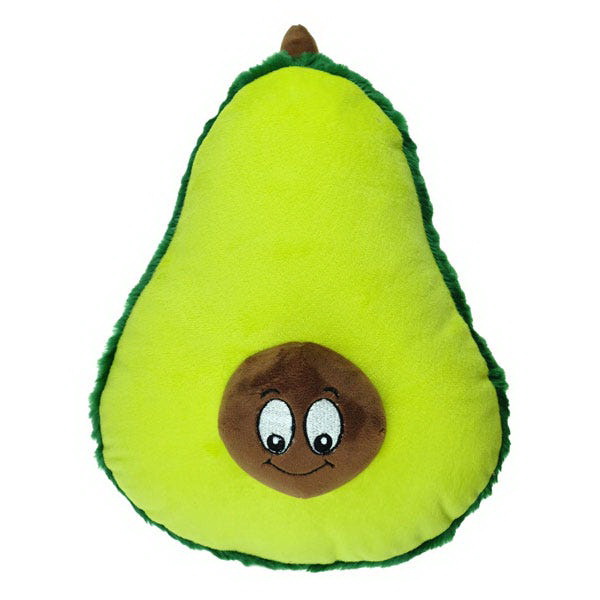 Chomper ZD2180 12 15 Chomper Food Junkies ZD2180 12 15 Dog Toy, S, Plush, Squeaker Toy, Avocado, Fabric - 1