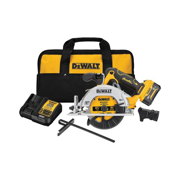 XTREME Sub-Compact Series DCS512J1 Brushless Circular Saw Kit, Battery Included, 12 V, 5 Ah, 5-3/8 in Dia Blade