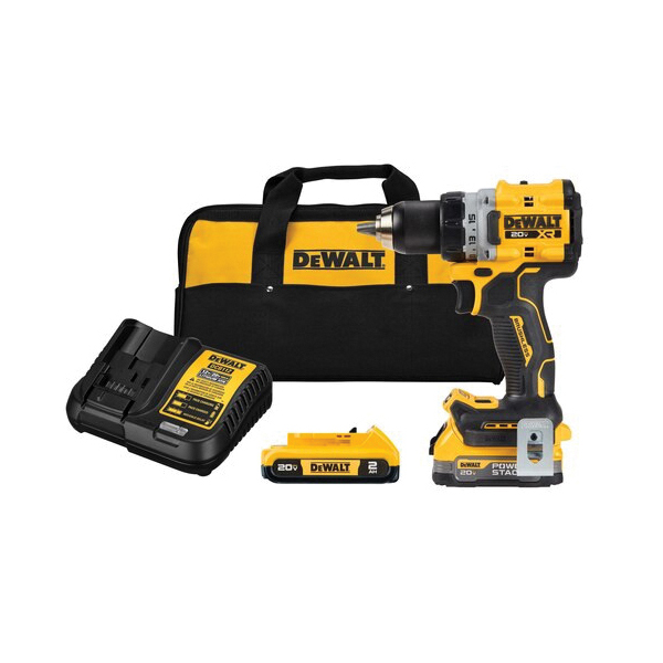 XR Series DCD800D1E1 Drill Driver Kit, Battery Included, 20 V, 2 Ah, 1/2 in Chuck, Keyless, Ratcheting Chuck