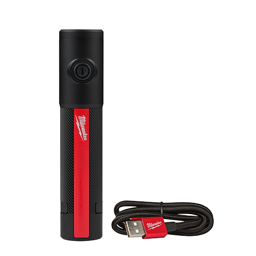2011R Cordless Carry Flashlight with Magnet, Lithium-Ion Battery, LED Lamp, 500 Lumens, Black/Red