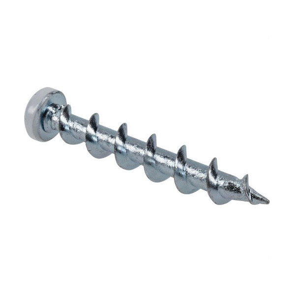 Screw Anchor, Borefast, Painted Phillips-Drive, Pan-Head, 1-1/2 in, 75 PC White - 3