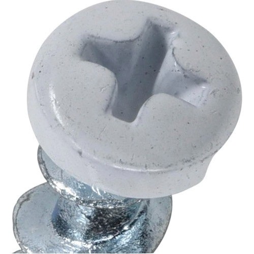 Screw Anchor, Borefast, Painted Phillips-Drive, Pan-Head, 1-1/2 in, 75 PC White - 4