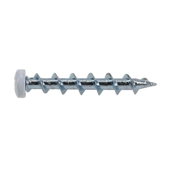 Screw Anchor, Borefast, Painted Phillips-Drive, Pan-Head, 1-1/2 in, 75 PC White - 5