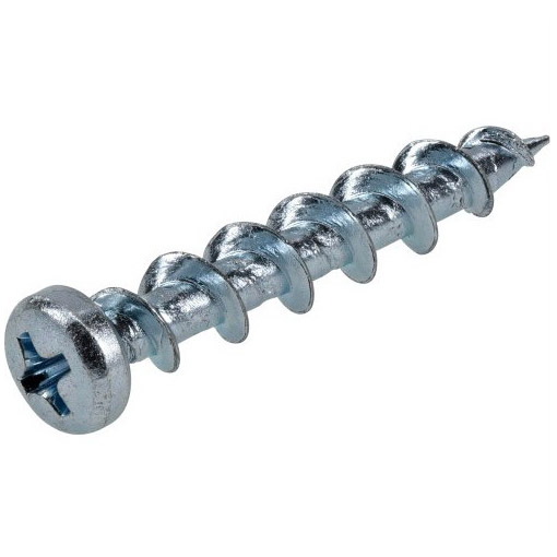 377623 Screw Anchor, 3/16 in Dia, 1-1/2 in L, 50, 200 lb, Steel, Zinc