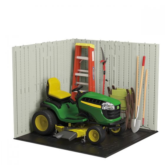 Storage Shed, Suncast, 7 ft W x 7 ft L x 8 ft H, Metal/Resin, Beige - 5
