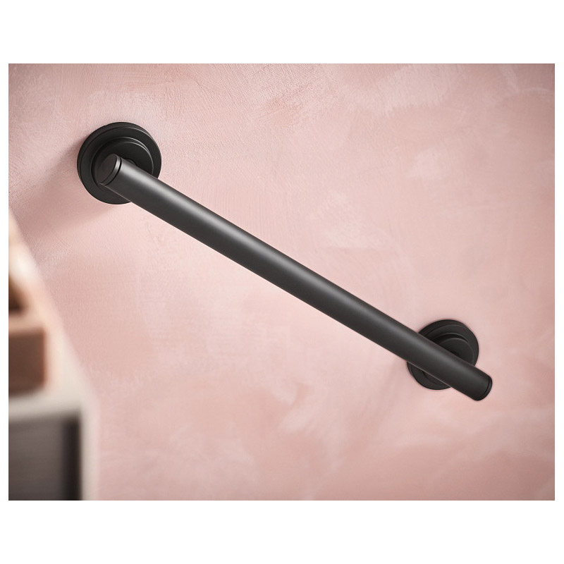 Iso Grab Bar, Moen, 18 in L, Matte Black - 2