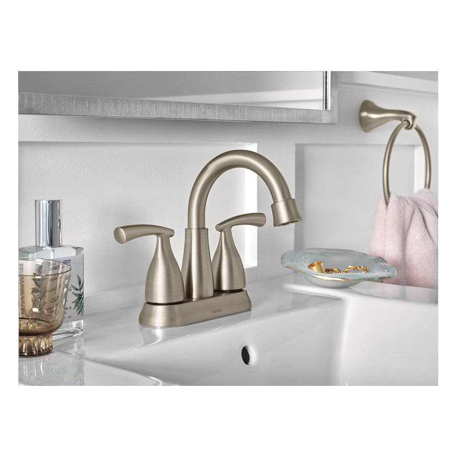Essie Bath Faucet, Moen, 2-Handle, Brushed Nickel - 3