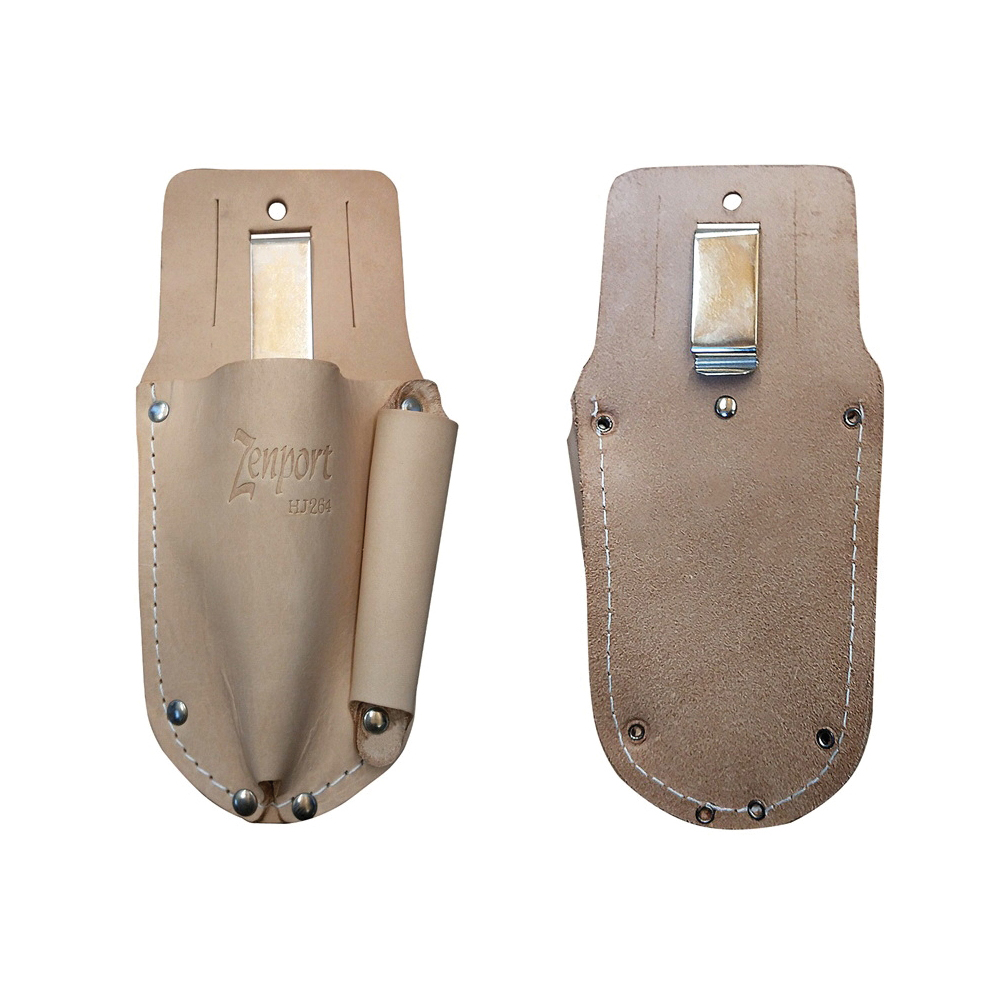Pruner Sheath with Sharpener Pocket, Zenport, Leather, Tan - 2