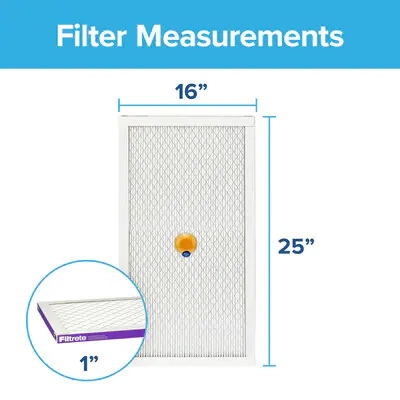 Filtrete 2001-4 Smart Air Filter, 25 in L, 16 in W, 12 MERV, 1500 MPR - 4