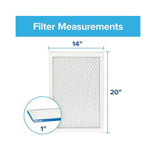 Air Filter, Filtrete, Pleated, MERV 13, MPR 1900, 14 x in 20 x in 1 in - 2
