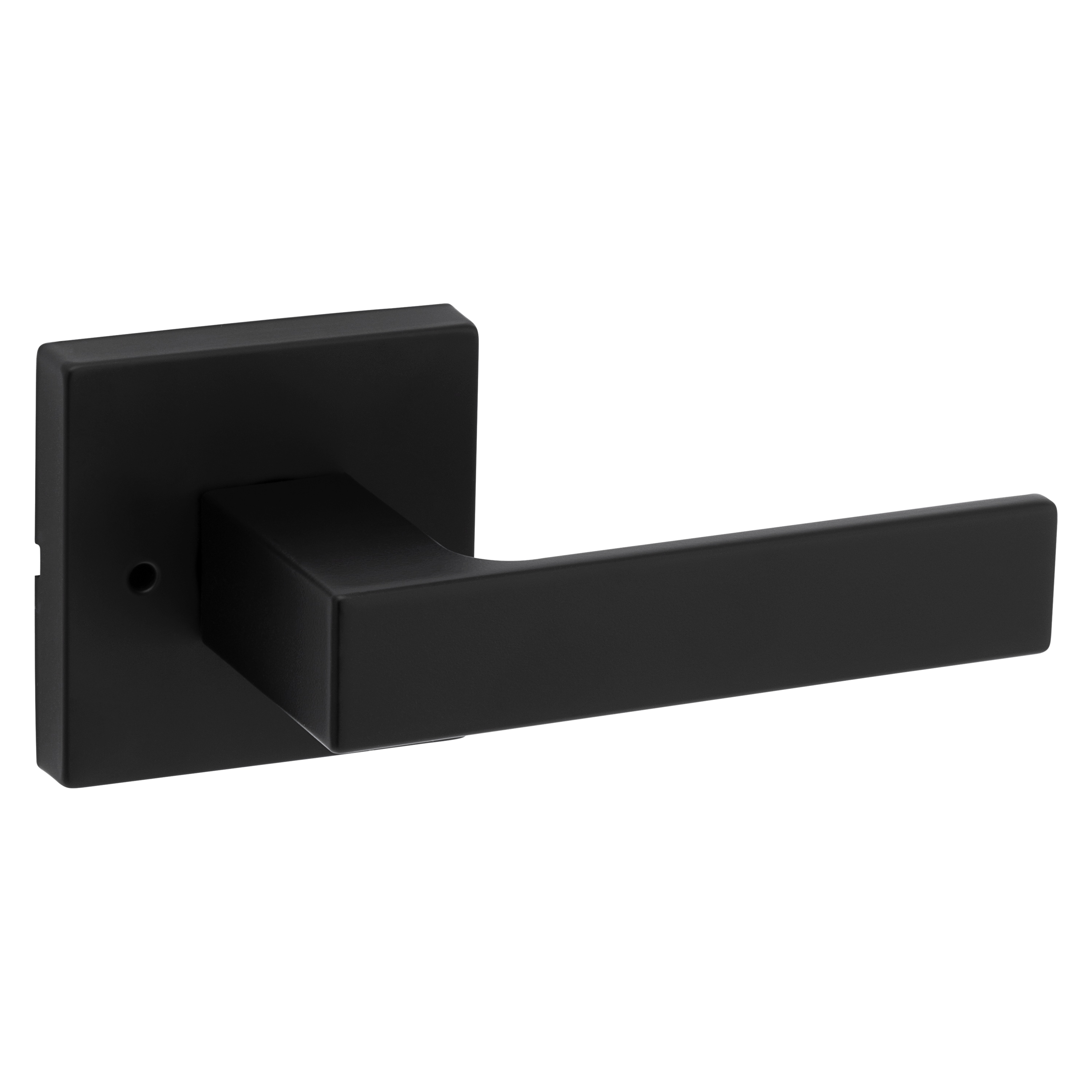 Signature Series 730SAL 514 SQT CP Privacy Lever, Matte Black, Zinc, Residential, Left, Reversible, Right Hand