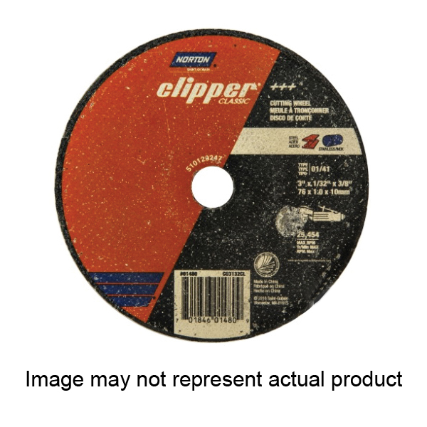 Clipper Classic A AO Series 70184609133 Cut-Off Wheel, 4 in Dia, 0.045 in Thick, 5/8 in Arbor, 1/EA