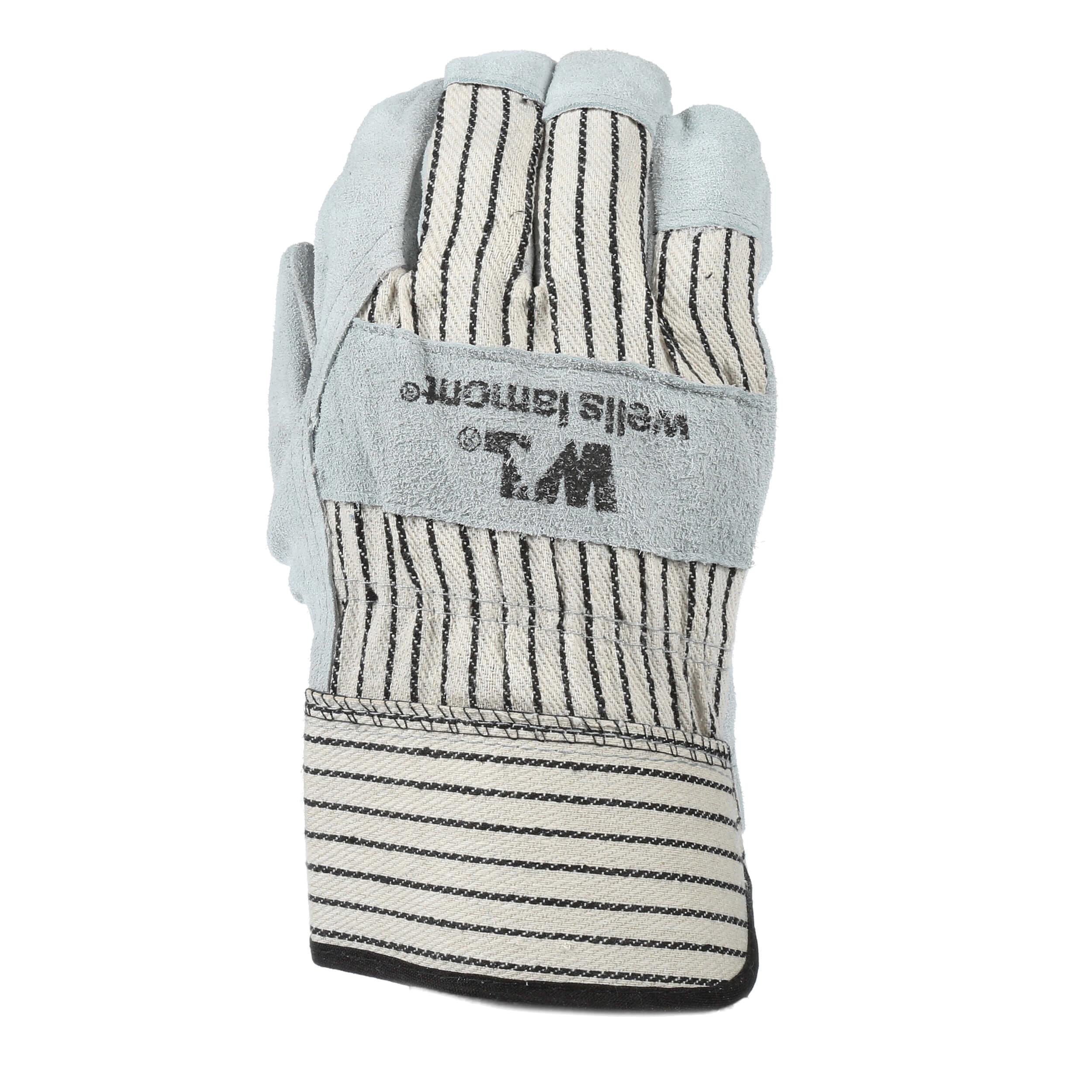 4000M Work Gloves, Heavy-Duty, Men's, M, Wing Thumb, Safety Cuff, Gray/White