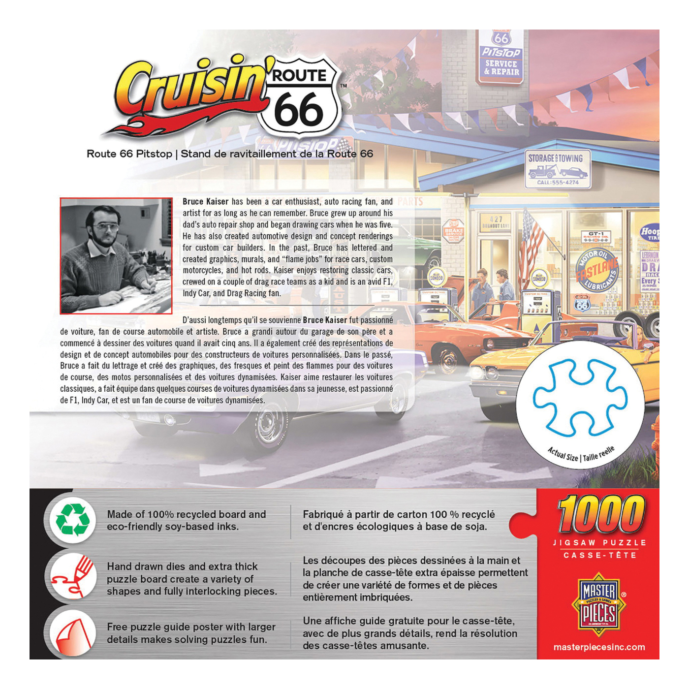 Route 66 Cruisin' Series 72040 Pitstop Jigsaw Puzzle, 12 Years and Up, Silicone - 2