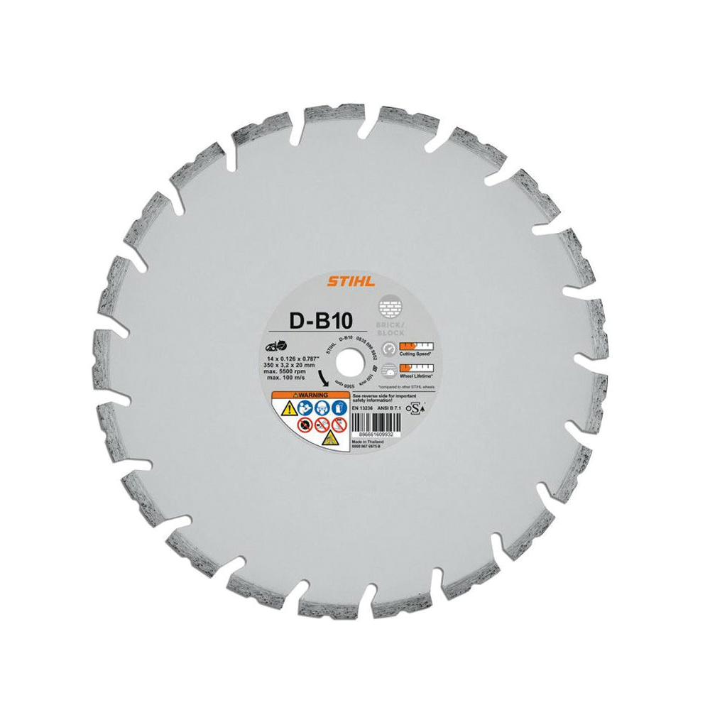 Cutting Wheel, Stihl, 14 in Dia, 20 mm Arbor - 1